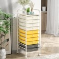Rolling Storage Cart Organizer with 10 Compartments and 4 Universal Casters - Gallery View 41 of 66